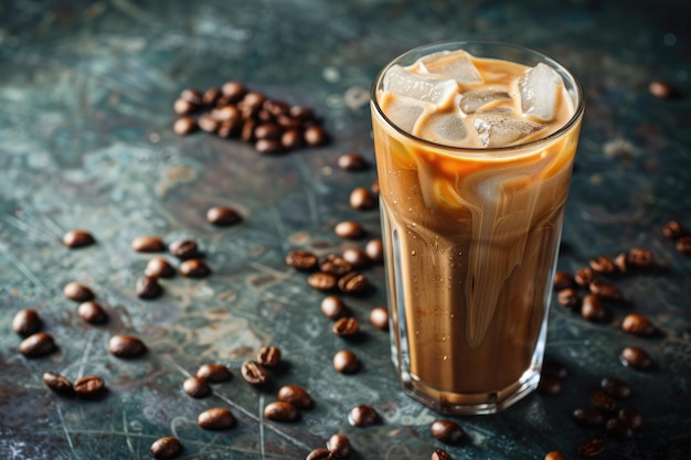 iced-coffee-with-cream-ice-cubes-beans-table_1007204-20788